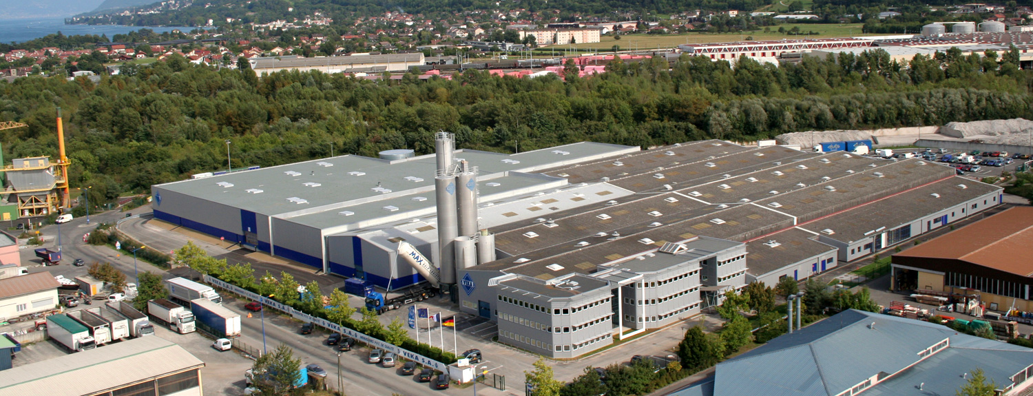 Vue aérienne de l'usine VEKA